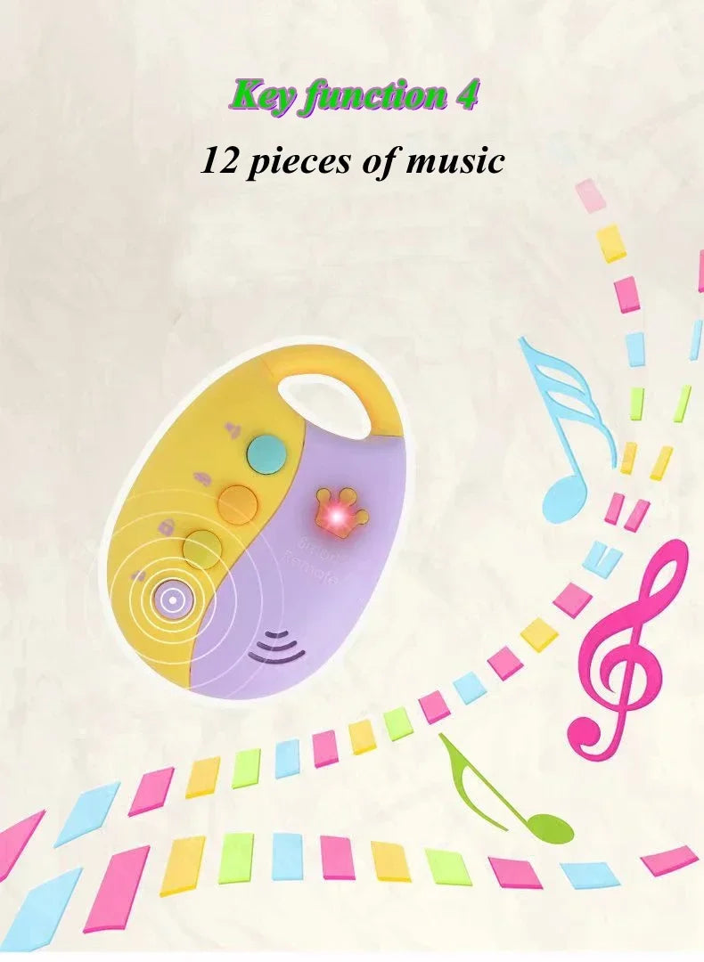 Toddler Car Key Toy - Sound Light Music Remote Safety Education