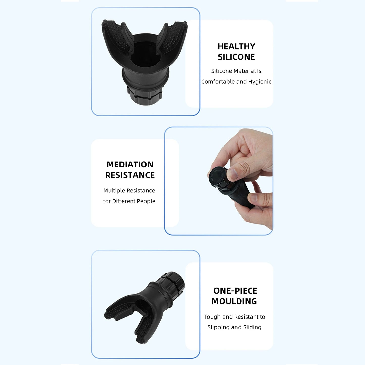 Breathing Exercise Device - Portable Lung Fitness Trainer with Adjustable Resistance