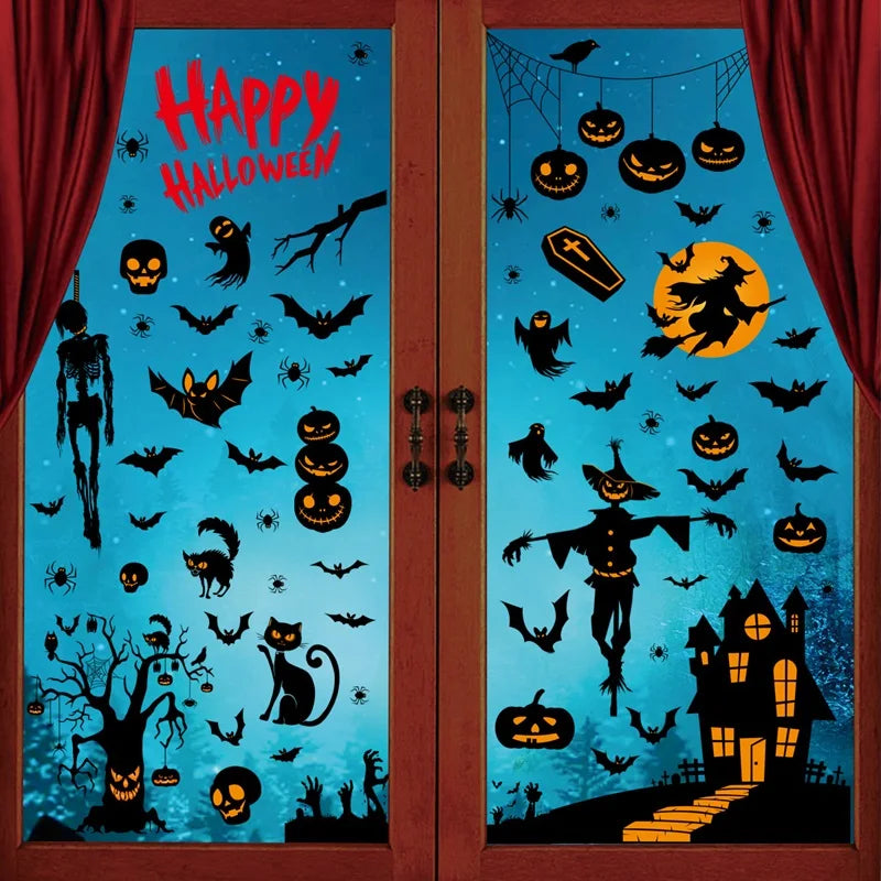 Halloween Hanging Ghost Mask Door Curtain - Haunted House Decor
