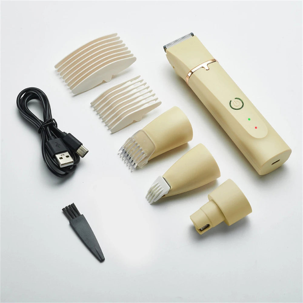 4-in-1 Pet Grooming Kit - Complete Trimmer & Nail Care Set