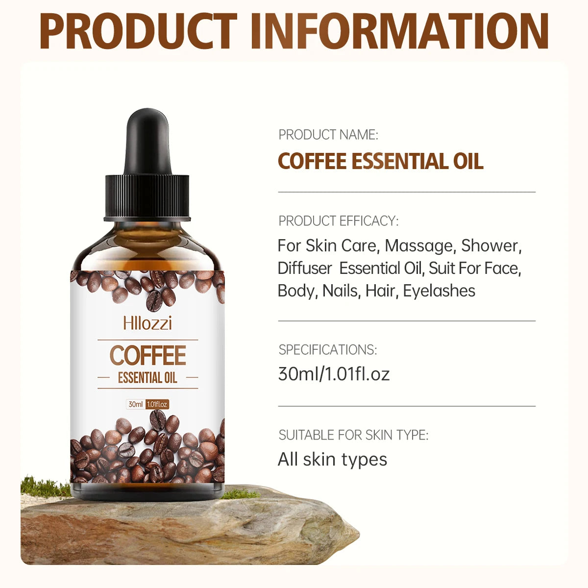Coffee Essential Oil - Moisturizing Skin & Hair Care Treatment