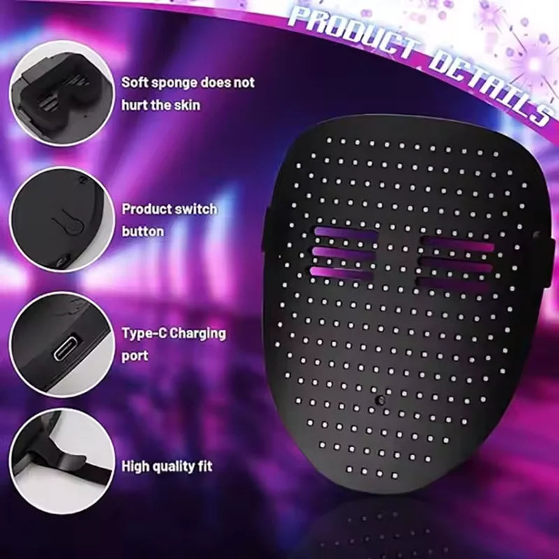 LED Mask with Gesture Sensing - Transforming Halloween Mask