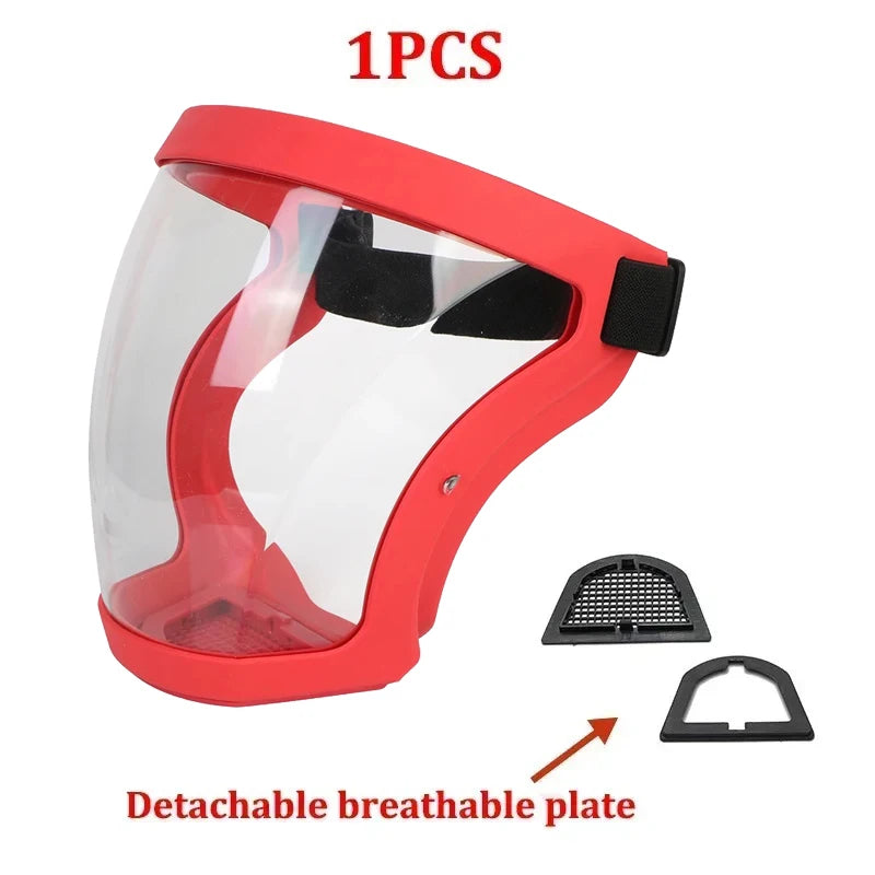 Masque de protection intégral transparent pour la tête, les yeux, les lunettes de sécurité, les visières d'écran, les lunettes anti-poussière, anti-vent et anti-buée