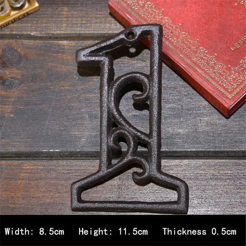 American Style Industrial Cast Iron House Numbers - Customized Address Signs