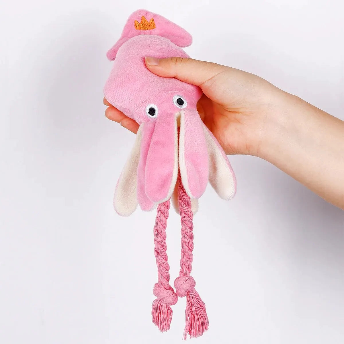 Jouet en peluche pieuvre pour animaux de compagnie – Jouet interactif résistant aux morsures pour chiens et chats