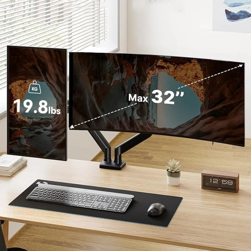 Dual Monitor Mounting Bracket - Desktop Universal Stand