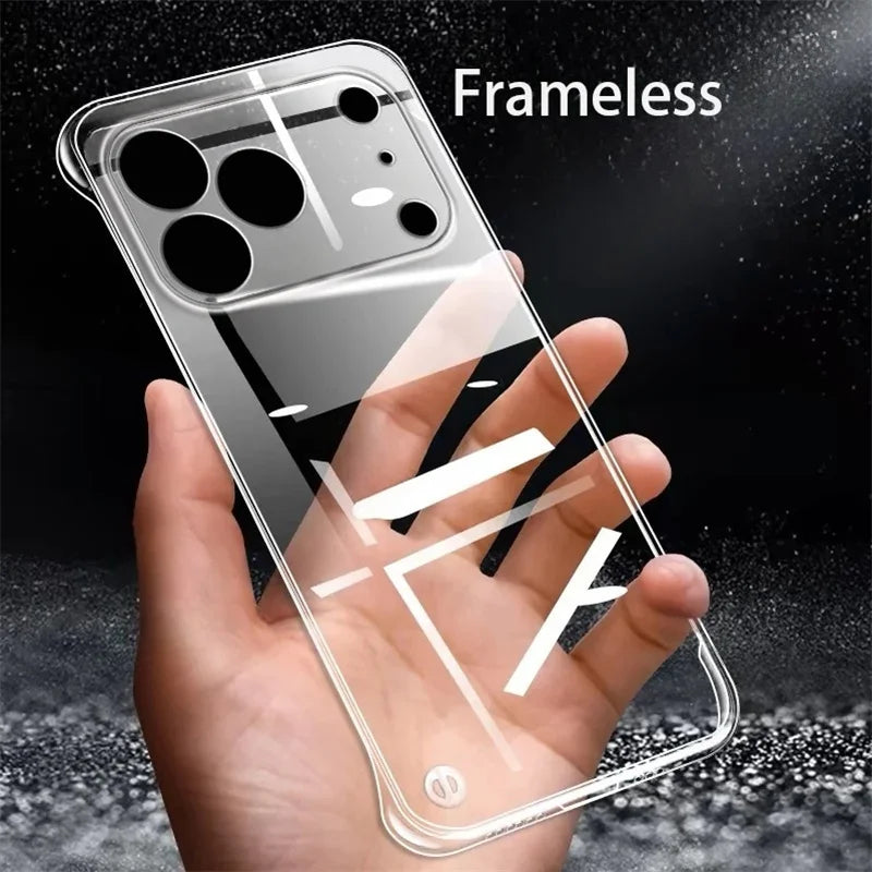 Frameless Clear iPhone Case - Slim Transparent Hard PC Cover