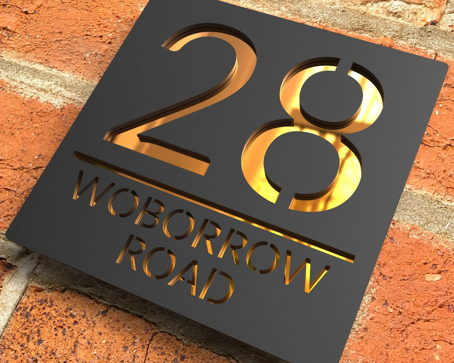 Letrero de acrílico personalizado con números de casa modernos, placa con letras 3D para puerta, dirección, calle, nombre, decoración del hogar