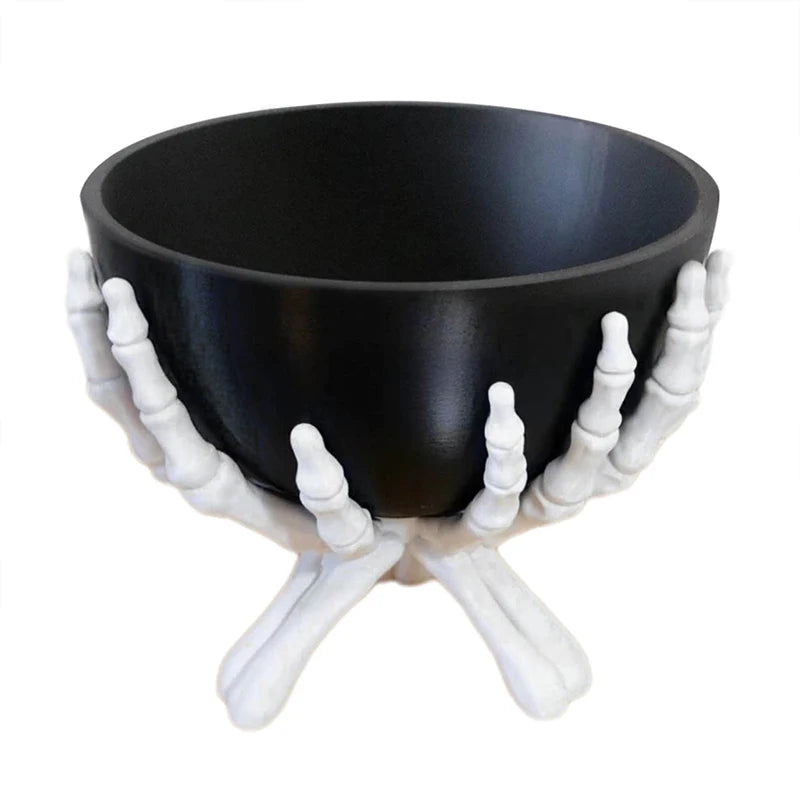 Halloween Candy Bowl - Gothic Skeleton Hands Storage Holder
