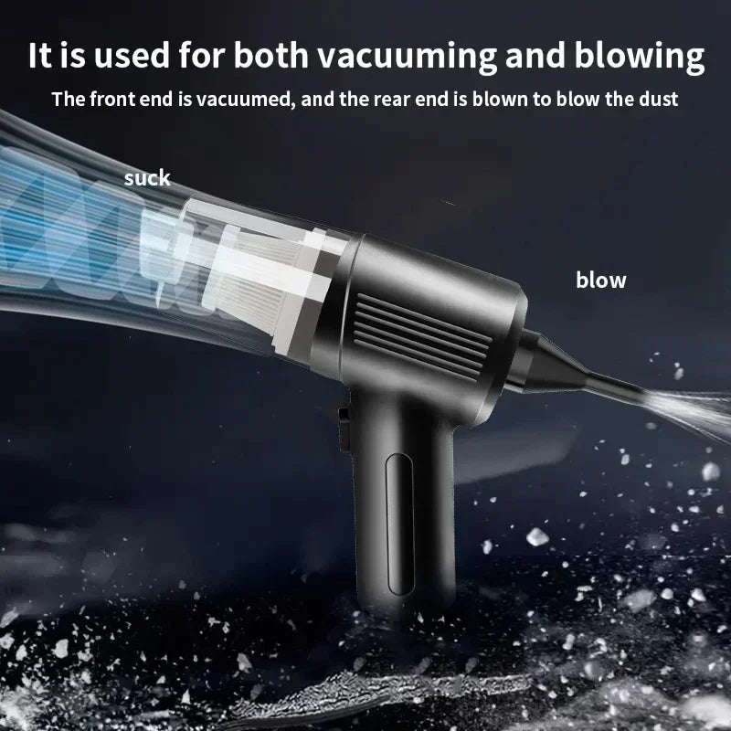 Portable Wireless Car Vacuum - Compact High-Suction Handheld
