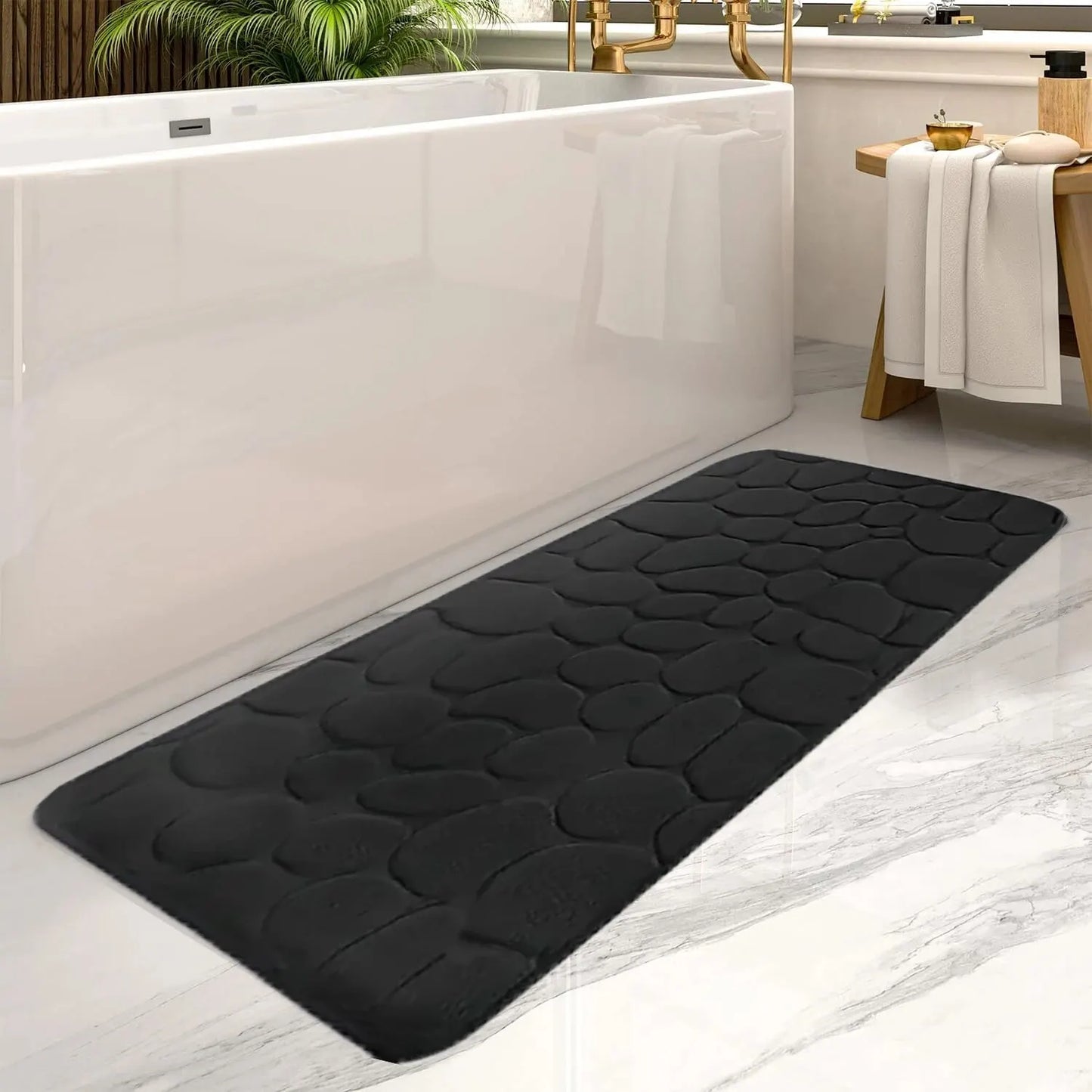 Large Water Absorbent Bath Mat - Anti-Slip Door Mat