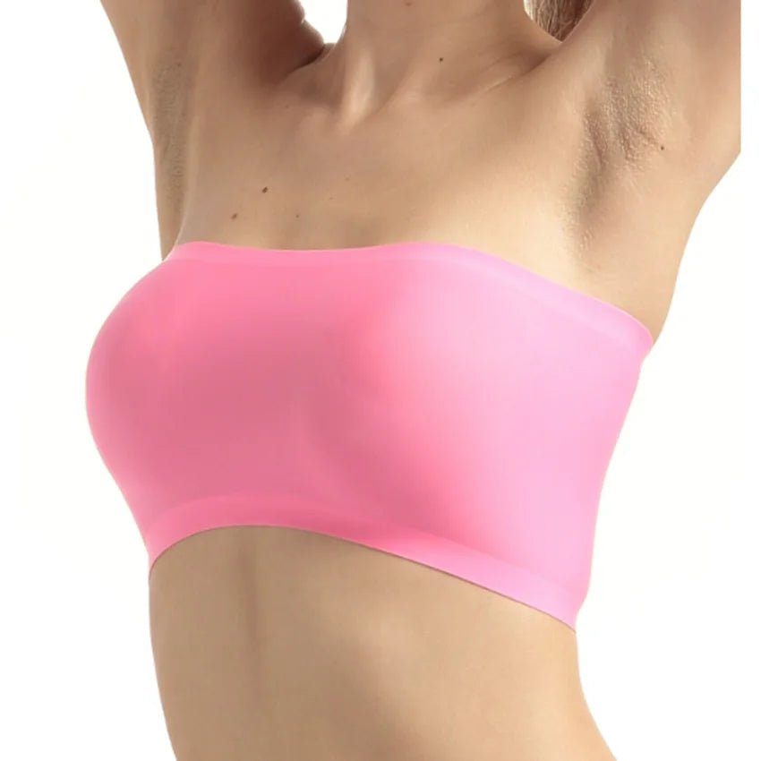 Women's Ice Silk Strapless Underwear - Seamless Bandeau Bra