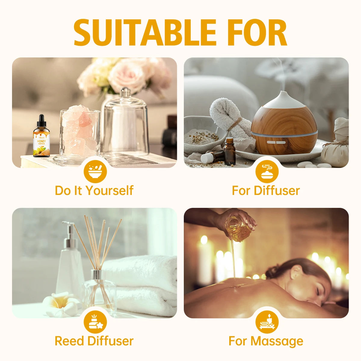 Honey Essential Oil - Hypoallergenic Skin Care & Massage Oil