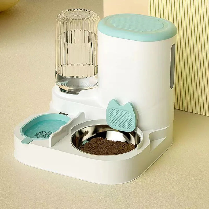 Cat Bowl Automatic Feeder - Integrated Water Dispenser