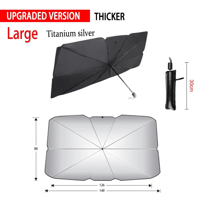 Premium Car Sunshade Umbrella - Block UV Rays, Reduce Heat