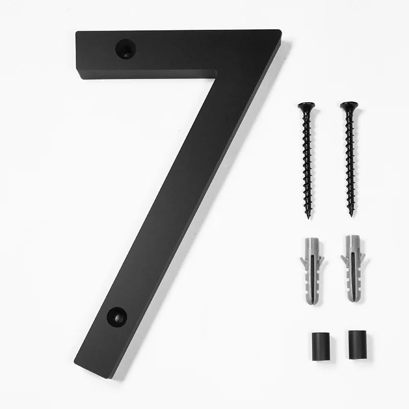 Large Floating House Numbers 6" - Black Acrylic Address Signs