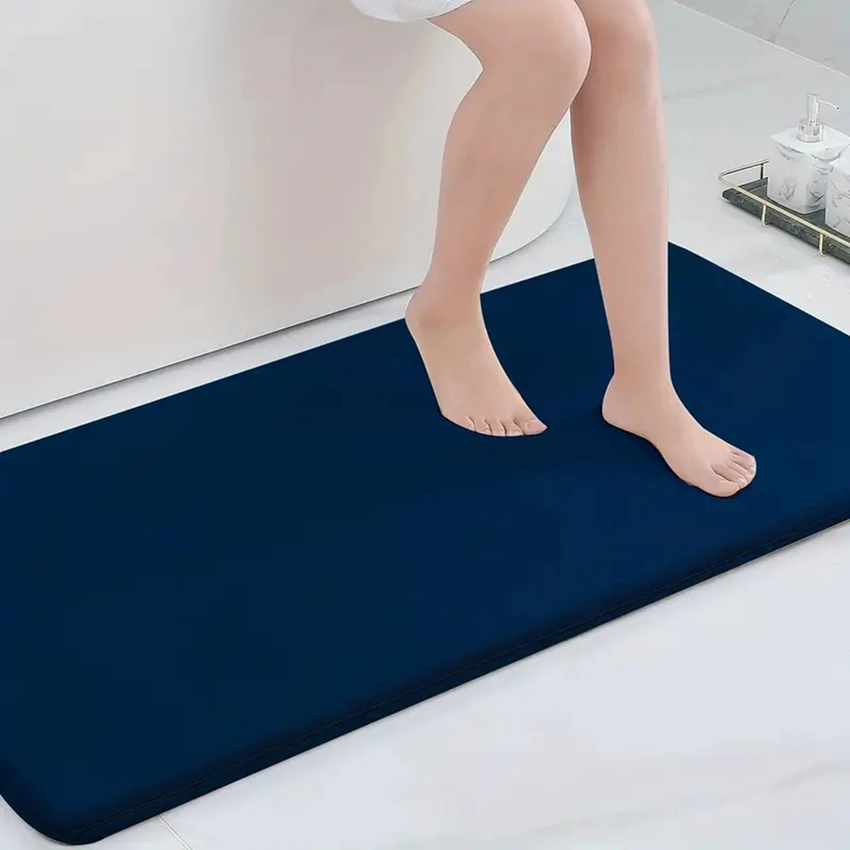 Large Bathroom Floor Mat - Water Absorbent Anti-Slip Carpet