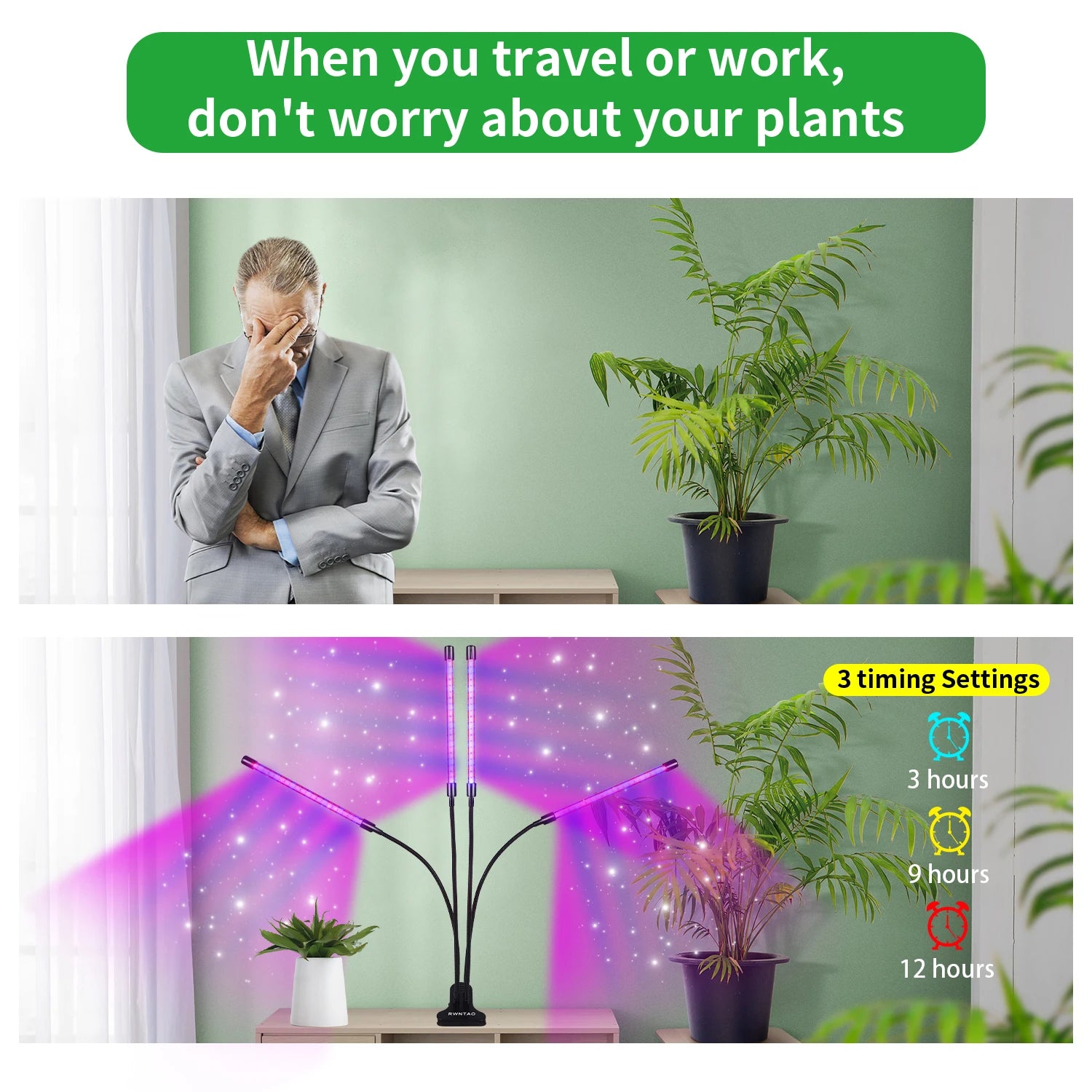 USB 5V LED Grow Light Bulb - Full Spectrum 10W-40W Phyto Lamp - Bascora
