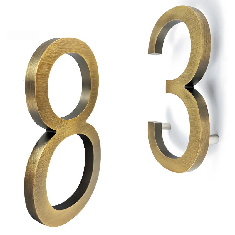 5 Inch Metal Floating House Numbers - Premium Outdoor Address Signs