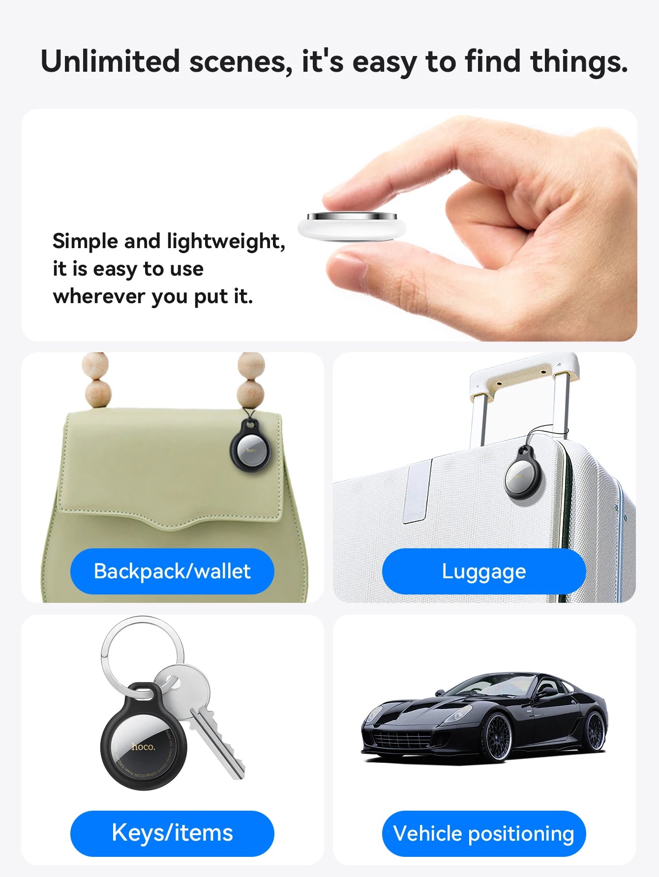 Bluetooth GPS Smart Tracker - Multi-Purpose Anti-Lost Device