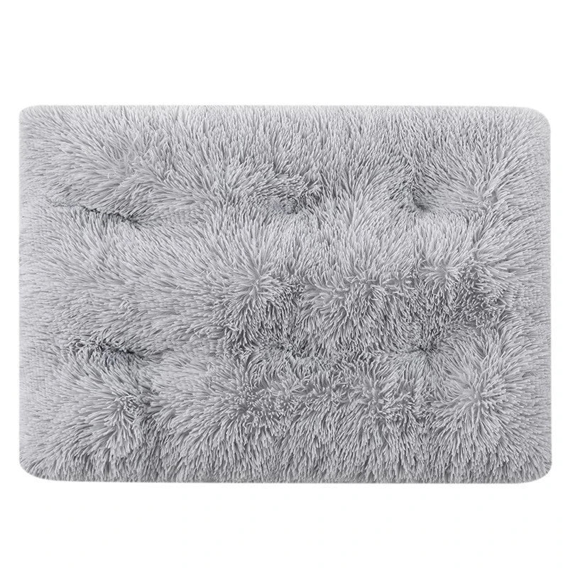 Thick Soft Pet Bed Mat - Square Plush Cushion for Dogs & Cats