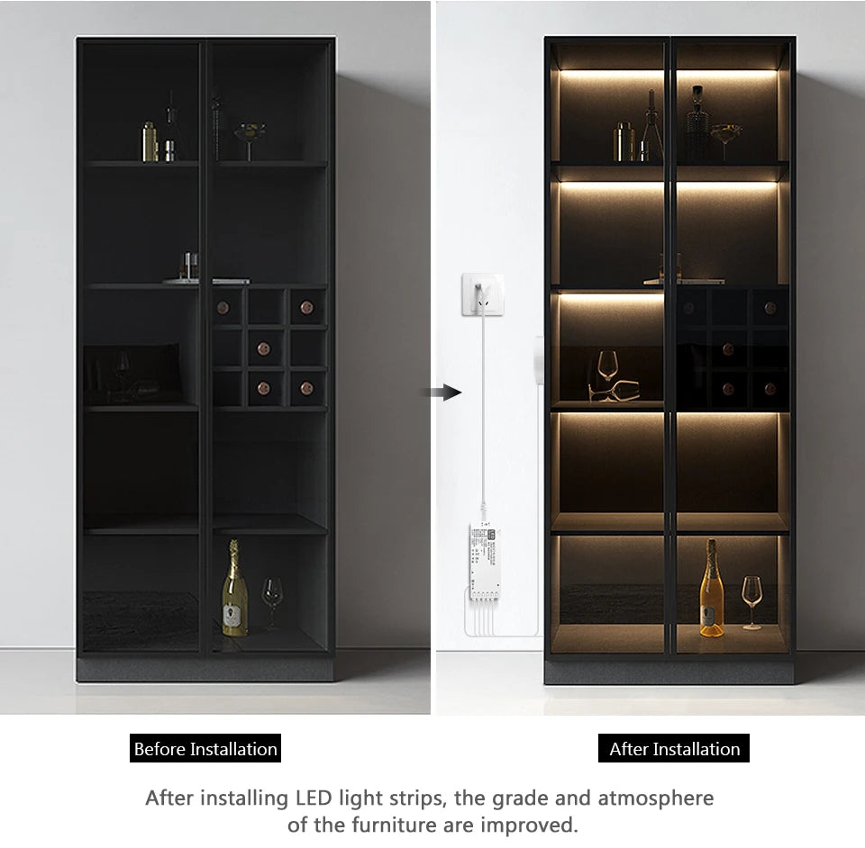 Under Cabinet COB LED Strip - Dimmable Touch Sensor Light - Bascora