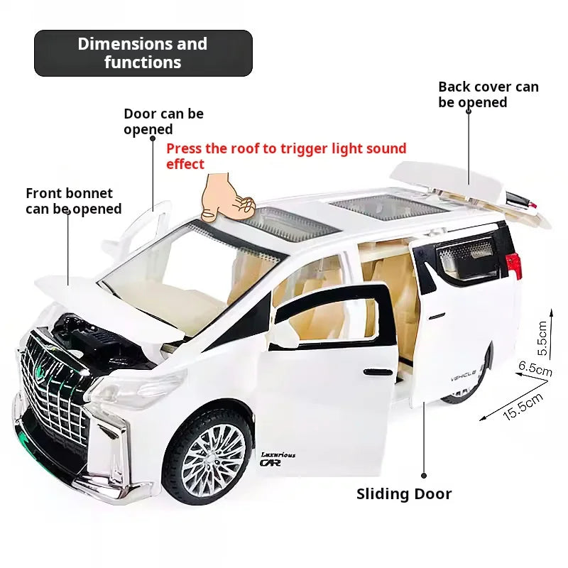 Inertia Pull-Back Car Toy - Lighting Sound Commercial Vehicle Model