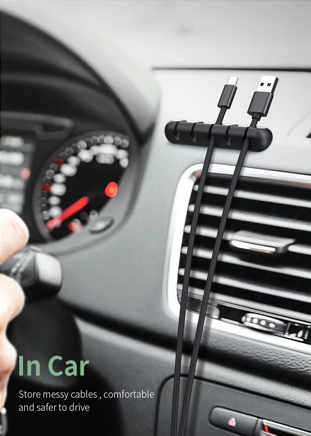 USB Cable Organiser & Wire Management Clips