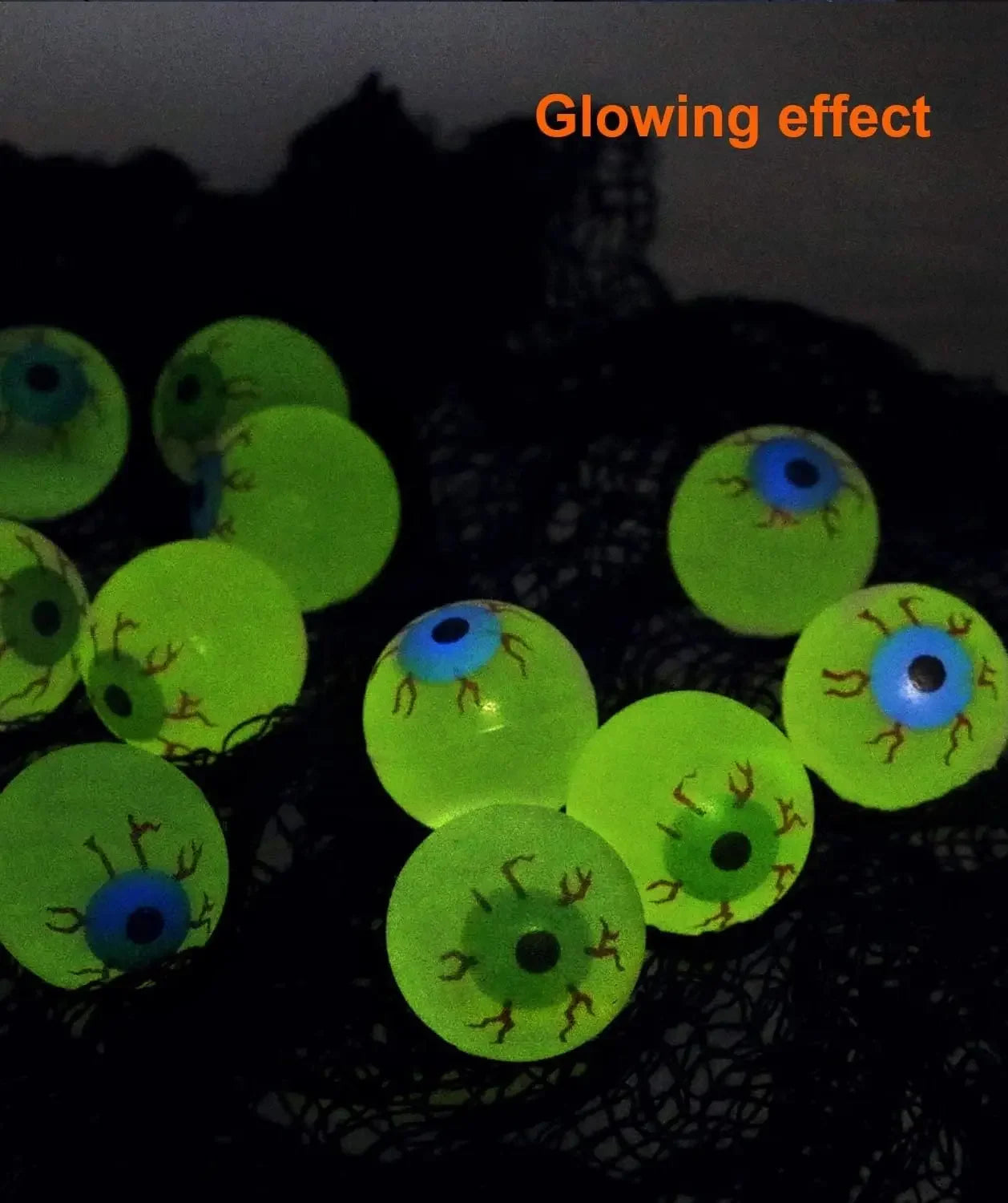 Glow in Dark Eyeball Bouncy Ball - Halloween Toys