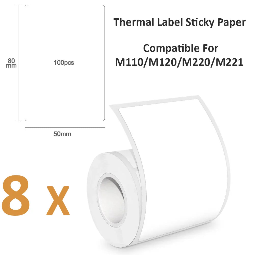 Circle Thermal Paper Stickers - Printer Compatible Labels