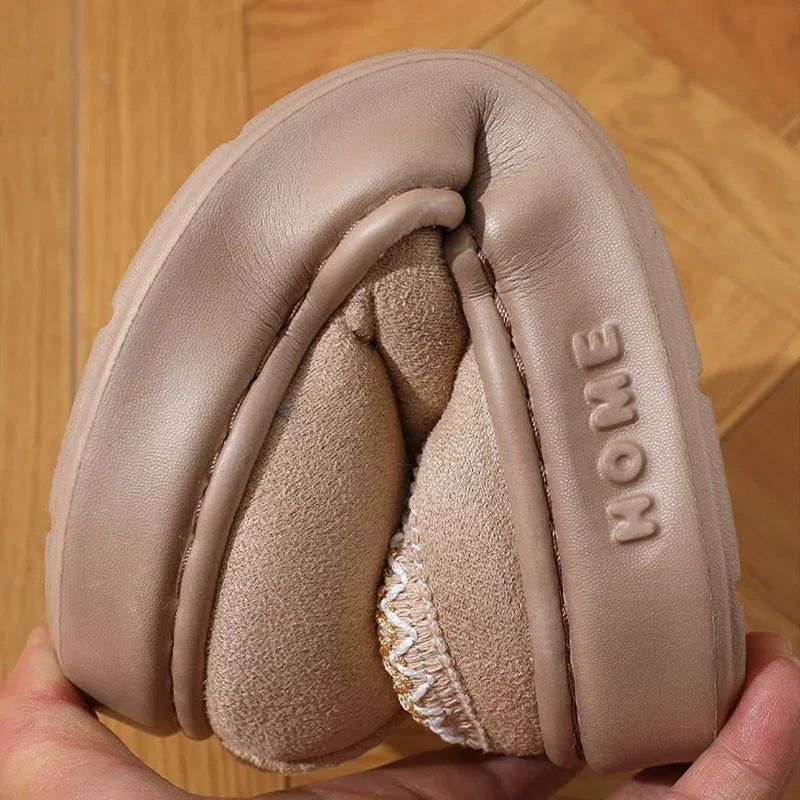 Cozy Fluffy Platform Slippers - Warm Indoor Unisex Shoes
