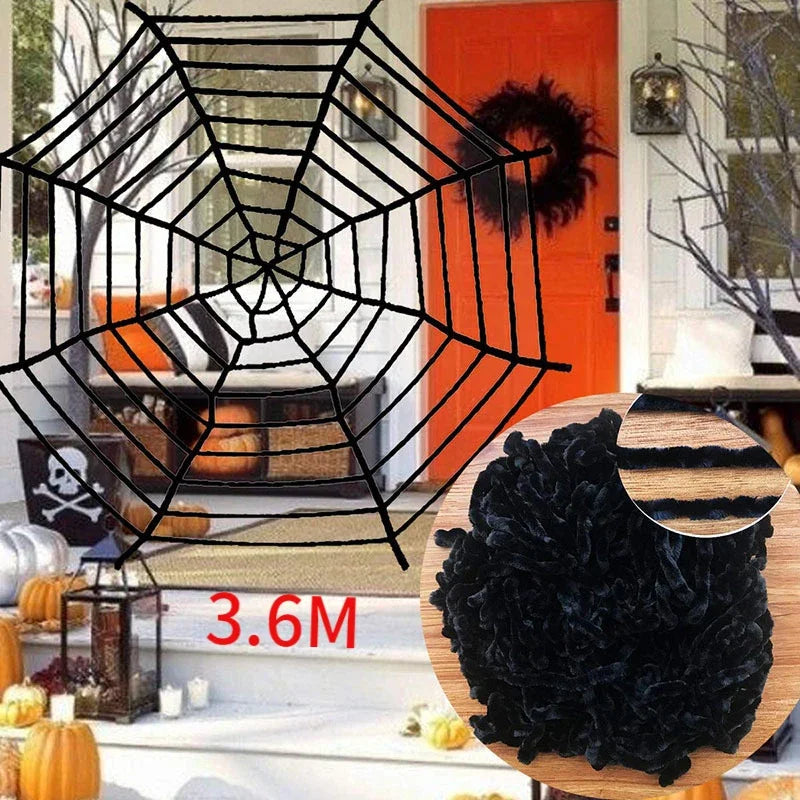 Extra Large Plush Black Spider - Halloween Decoration