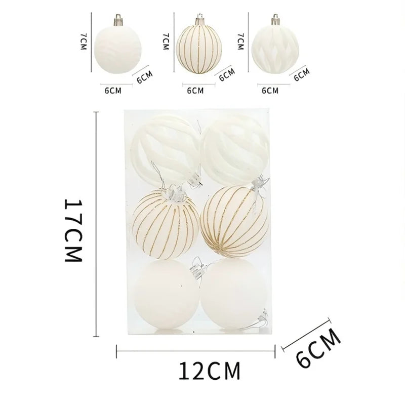 Christmas Ball Ornaments - Multicolor Electroplating Pendant Set