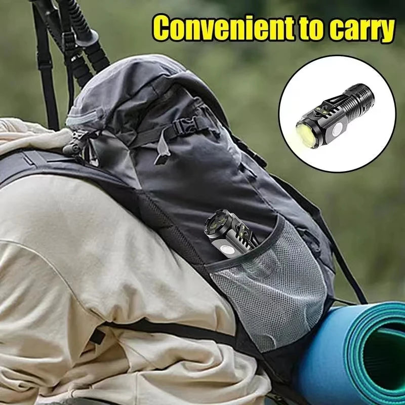 Cap Clip LED Flashlight - Hands-Free Mini Light