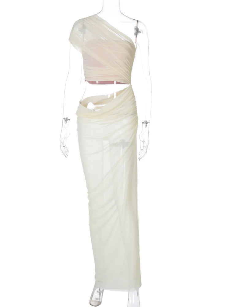 Robe longue dos nu en maille Mozision - Bodycon sexy
