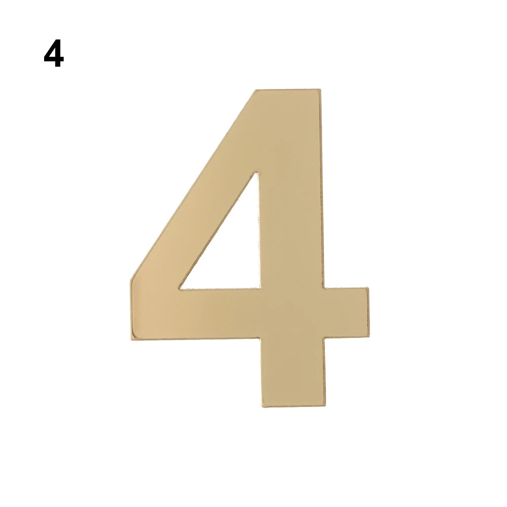 Self-Adhesive Address Number Stickers - Acrylic Door Plate Digits