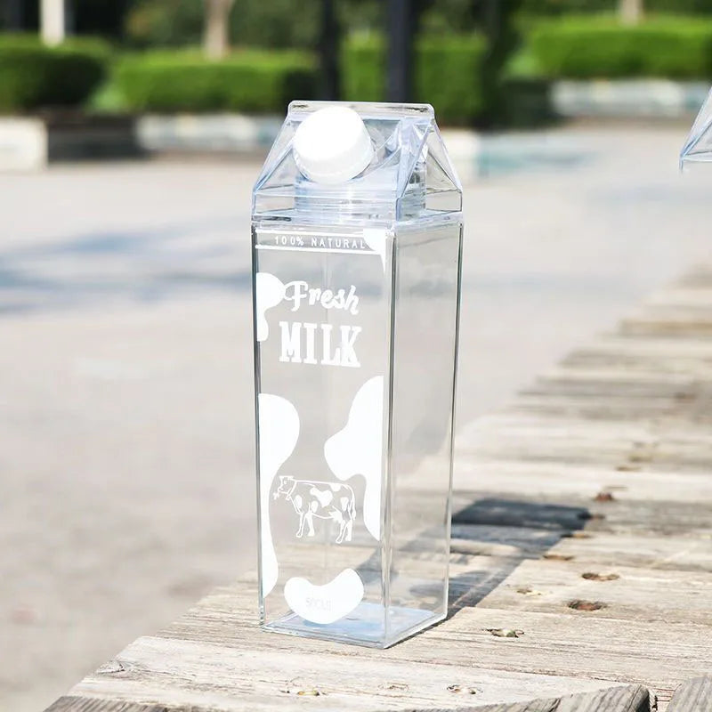 Bouteille d'eau en carton de lait - Gobelet portable transparent
