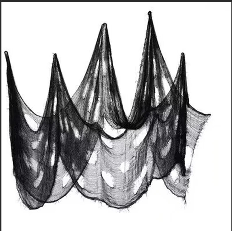 Halloween Hanging Ghost Mask Door Curtain - Haunted House Decor