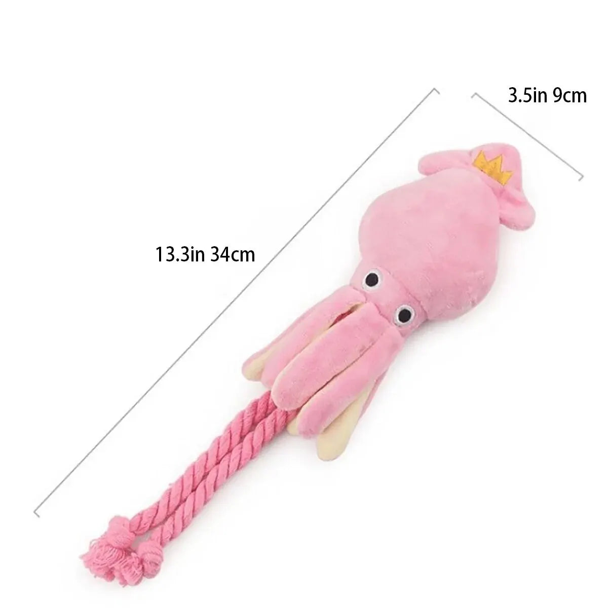 Pet Octopus Plush Rope Toy - Bite-Resistant Interactive Toy for Dogs & Cats - Bascora