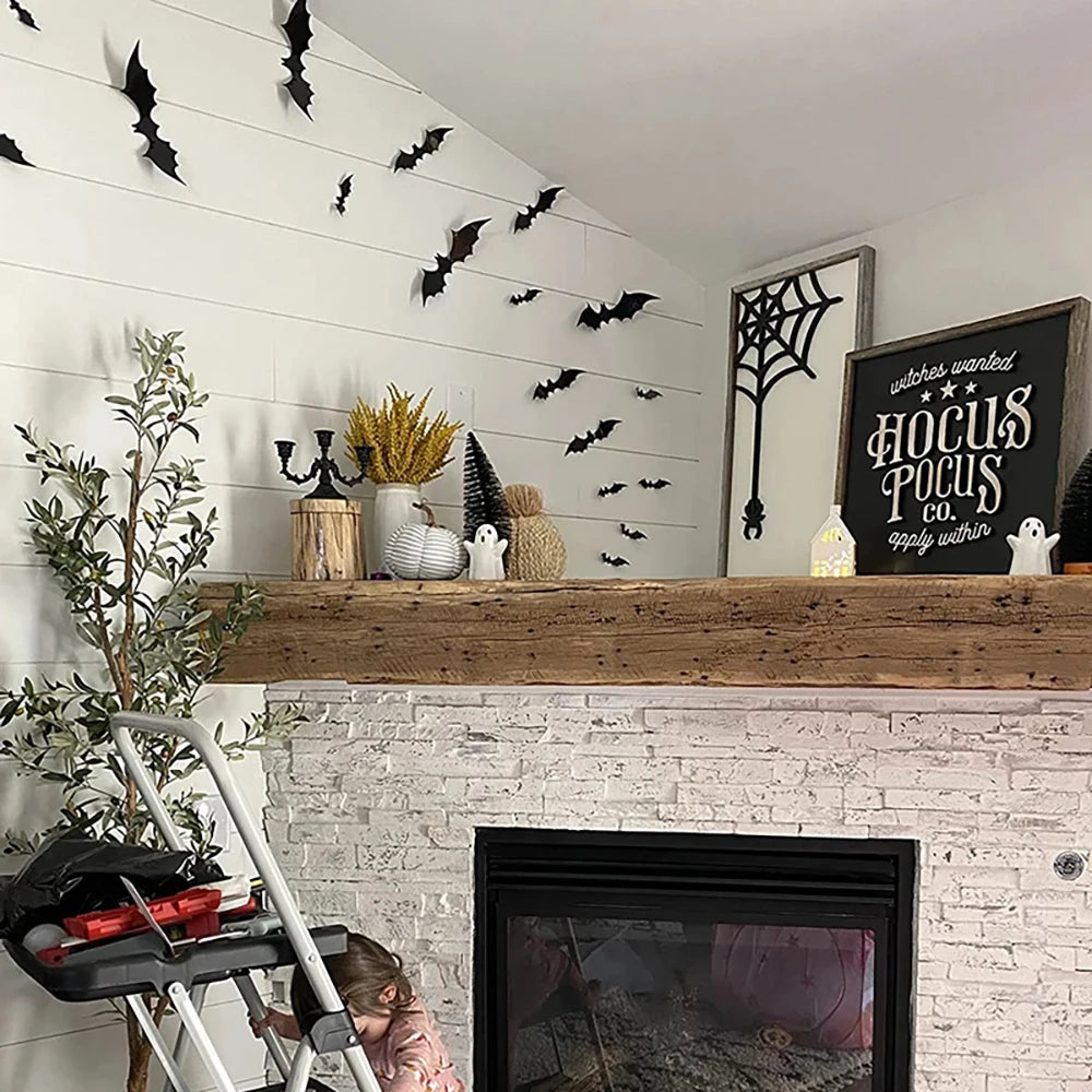 Halloween Bats Decorations - 3D PVC Wall Stickers