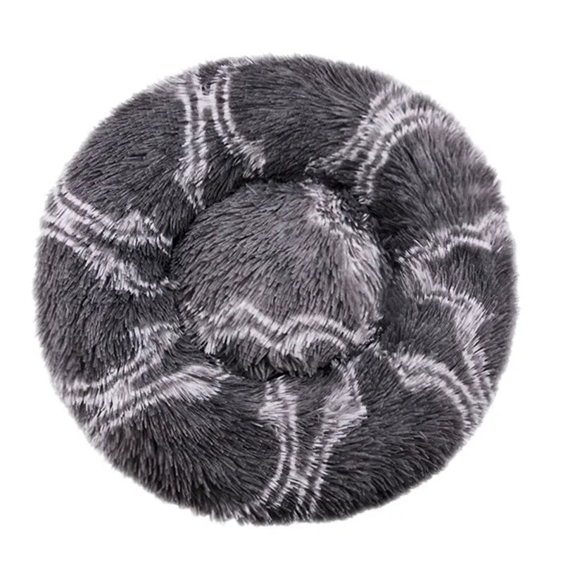 Round Plush Pet Bed - Super Soft for Large Dogs & Cats