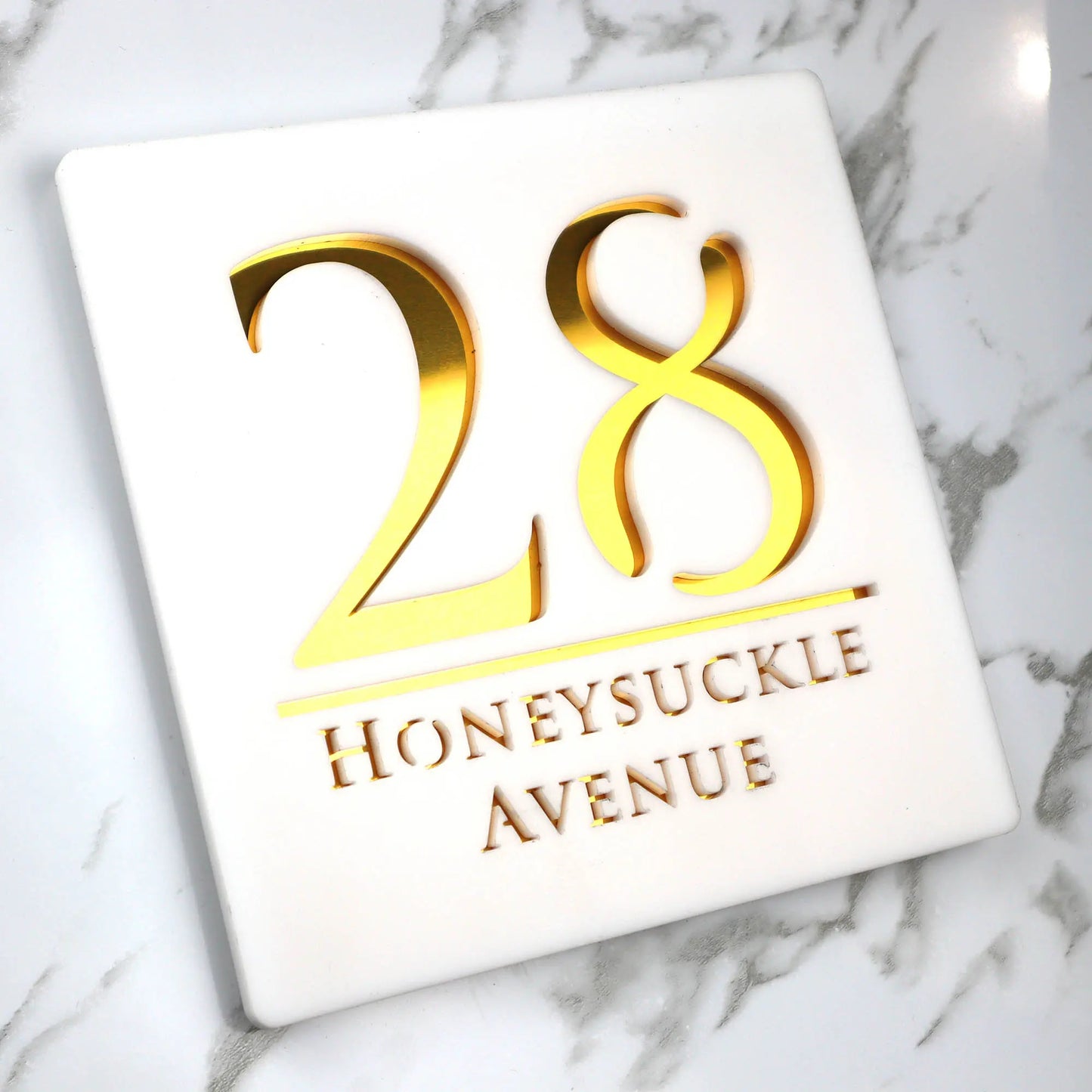Letrero de acrílico personalizado con números de casa modernos, placa con letras 3D para puerta, dirección, calle, nombre, decoración del hogar