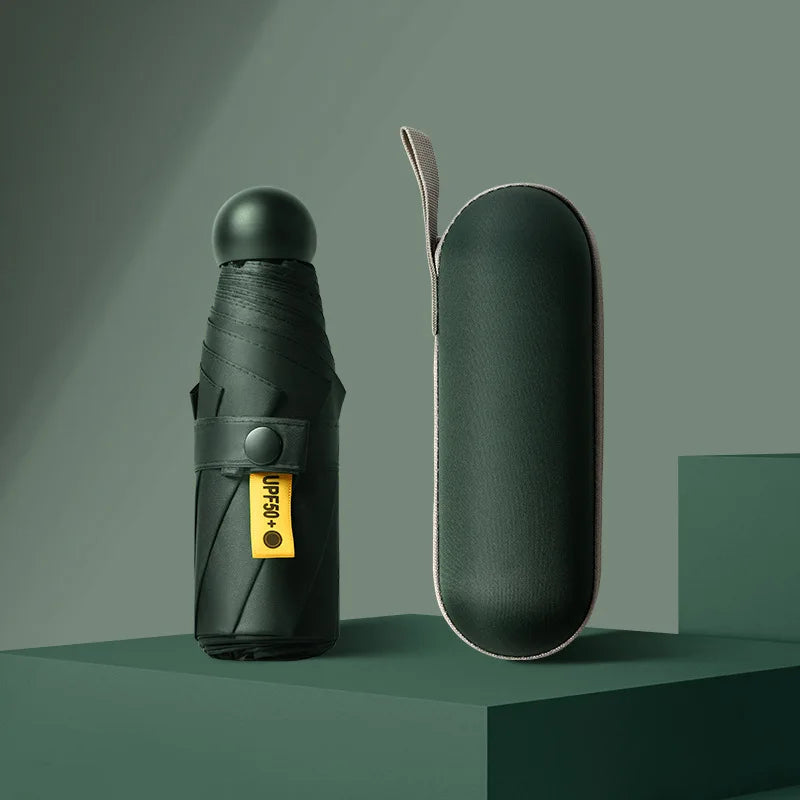 Portable Capsule Umbrella - Mini Foldable Sun & Rain Protection