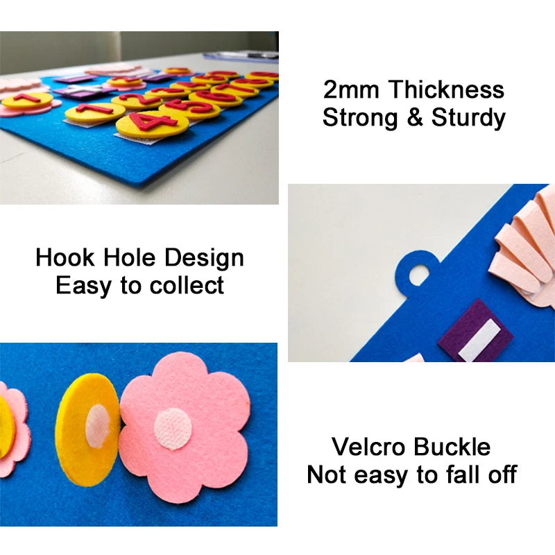 Montessori Math Toy - Felt Finger Numbers Counting Game