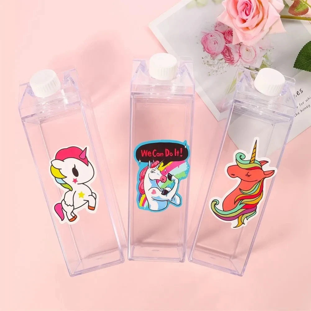 Bouteille d'eau en carton de lait - Gobelet portable transparent