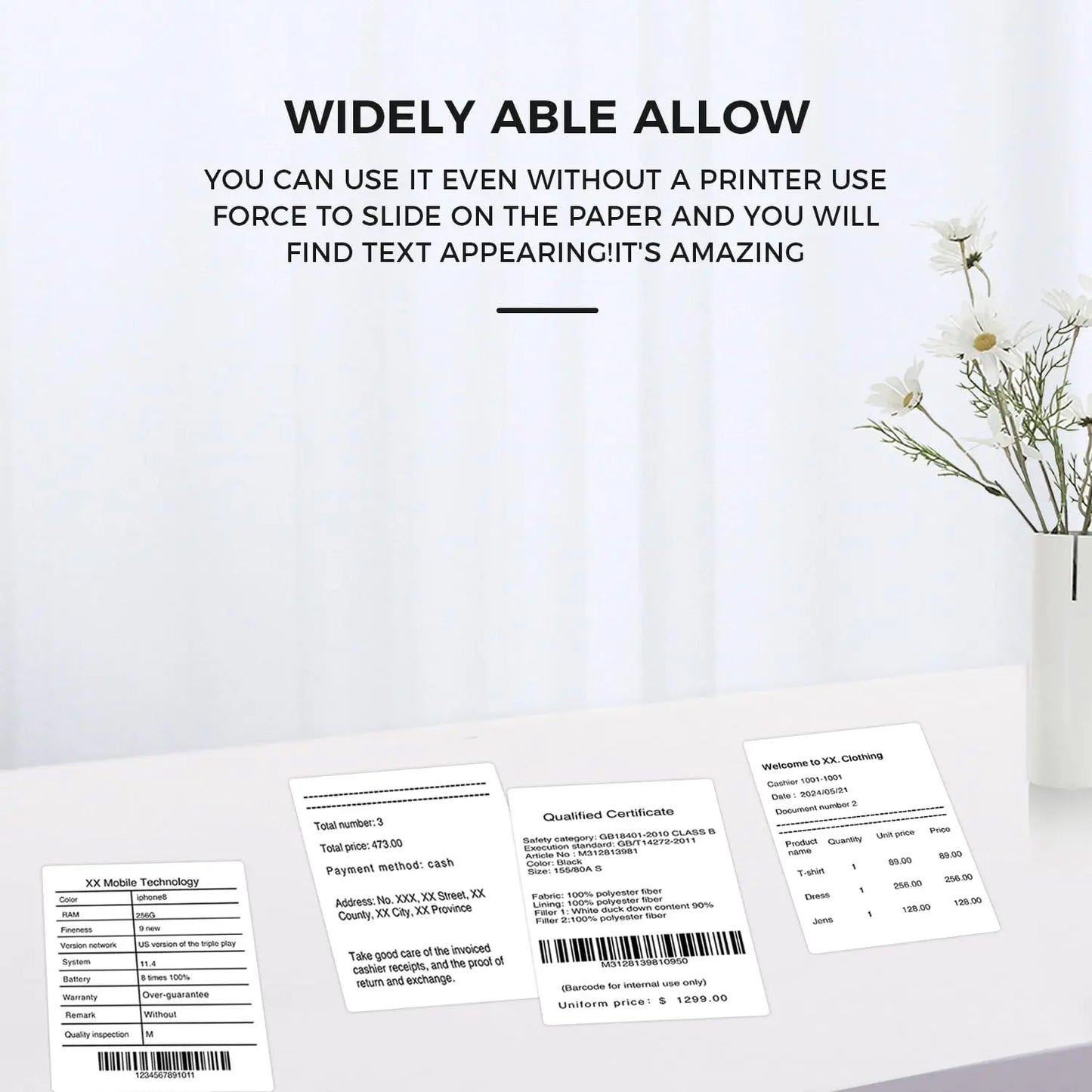 Circle Thermal Paper Stickers - Printer Compatible Labels