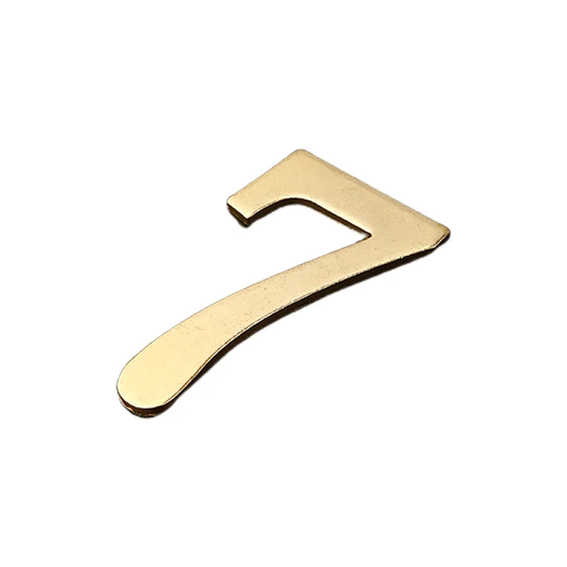 Golden Metal Door Numbers with Magnets - 7x4cm Address Labels