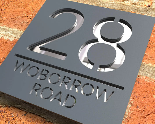 Letrero de acrílico personalizado con números de casa modernos, placa con letras 3D para puerta, dirección, calle, nombre, decoración del hogar
