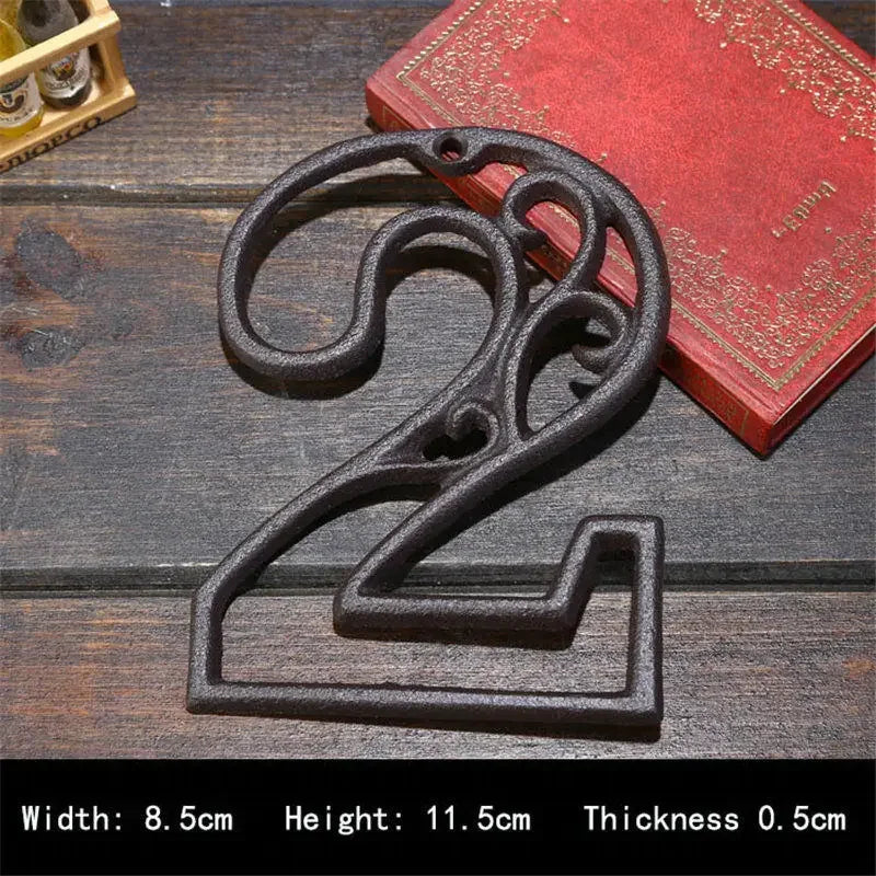 American Style Industrial Cast Iron House Numbers - Customized Address Signs