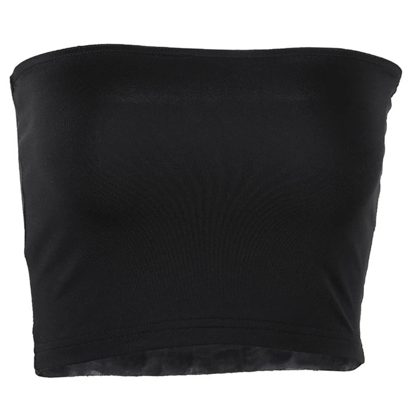 Women's Summer Strapless Tube Top - Off Shoulder Bandeau